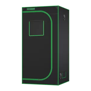 Vivosun Growbox 90x90x180cm S336, für 2-4 Pflanzen, 600D lichtdichtes Oxford-Gewebe, für den Indoor-Pflanzenanbau