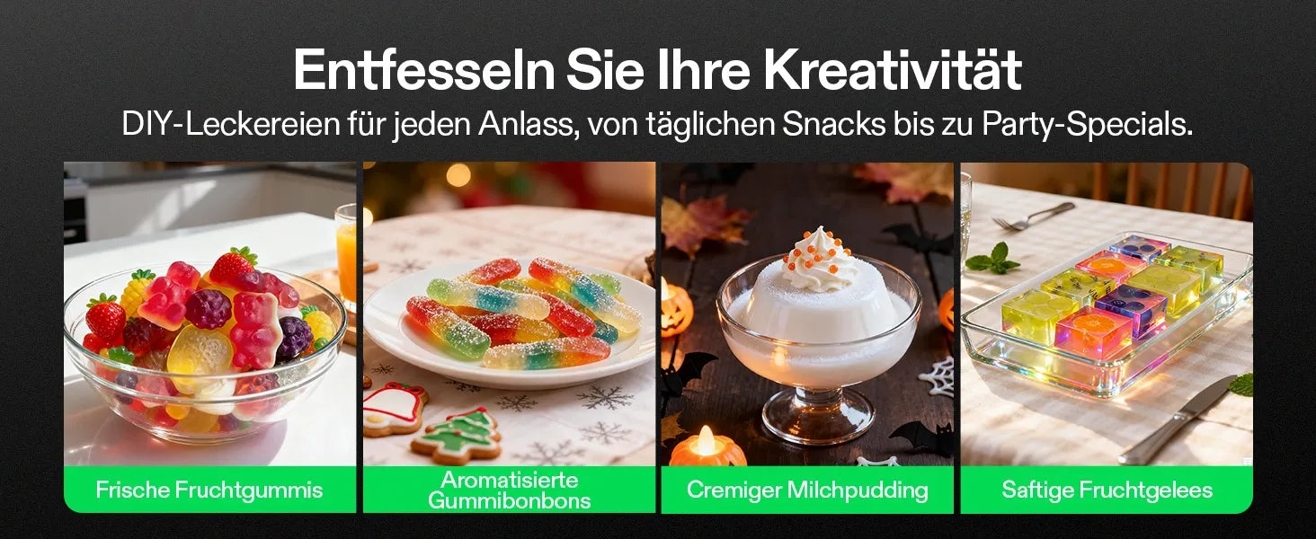 Vivosun Automatische Süßigkeitenmaschine mit Öl-Infusionsmischer & Silikonformen für Party-Treats