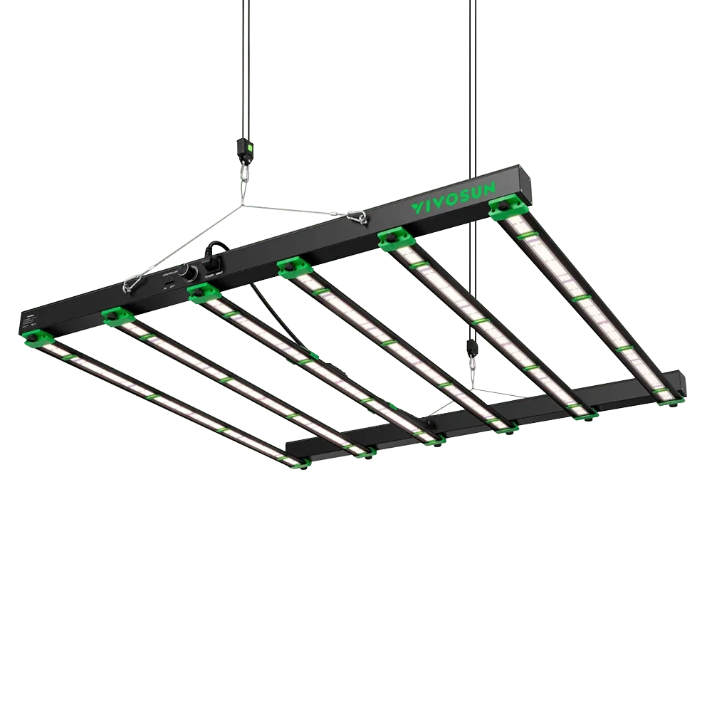 Vivosun VSFD6500 Vollspektrum LED Pflanzenlampe Lichtbalken 650W, abnehmbares Design mit 6 Dimmoptionen, 150 x 150 cm Abdeckfläche