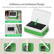 Vivosun Solar Automatisches Tropfbewässerungsset mit Timer, Bewässerungssystem für 15 Pflanzen im Garten