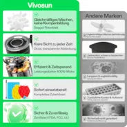 Vivosun Automatische Süßigkeitenmaschine mit Öl-Infusionsmischer & Silikonformen für Party-Treats