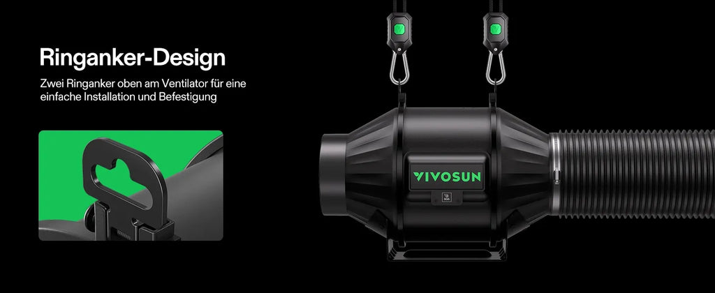 Vivosun AeroLight A100SE 100W LED-Pflanzenlampe mit AeroZesh T4 10 cm Rohrventilator und GrowHub E42A Controller