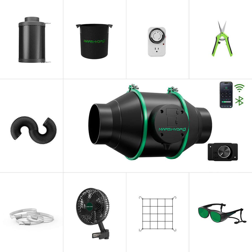 Easy Start Bundle – 2025 Mars Hydro 4″ (100 mm) iFresh Komplett-Lüfter-Kit (Vorbestellung vor dem 10. November)