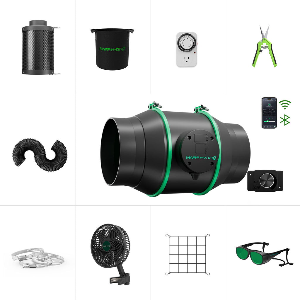 Easy Start Bundle – 2025 Mars Hydro 6″ (150 mm) iFresh Komplett-Lüfter-Kit