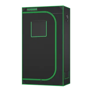 Vivosun Growbox 90x50x160cm S326, für 1-2 Pflanzen, 600D lichtdichtes Oxford-Gewebe, für den Indoor-Pflanzenanbau