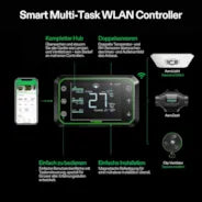 Vivosun Smartes Abluftset 15 cm, AeroZesh G6 Rohrventilator mit E42A Controller, Kohlefilter & Luftkanal Kombi
