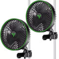 Vivosun AeroWave E6 Gen2 Clip Fan, EC-Motor, mit automatischer Oszillation, Luftzirkulator, Schwarz,2-er Pack