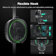 Vivosun AeroWave D4, 10cm Growbox Clip Fan mit abnehmbarem Haken, Schwarz