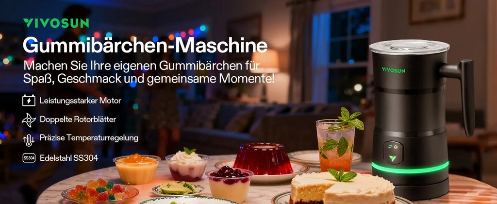 Vivosun Automatische Süßigkeitenmaschine mit Öl-Infusionsmischer & Silikonformen für Party-Treats
