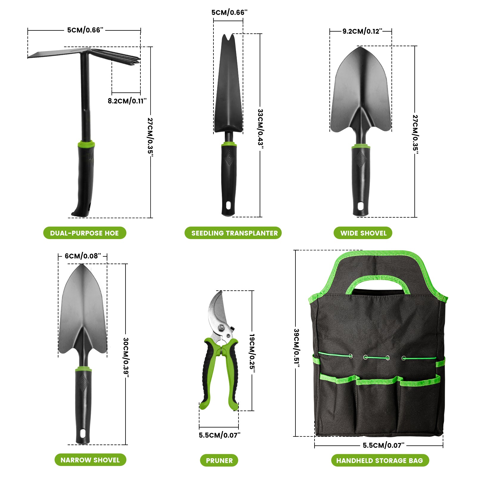 (6-teilig) Mars Hydro Gartengeräte-Set, strapazierfähig, für Hausgärtner, Blumenzüchter