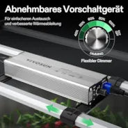 Vivosun VSFL6450 Vollspektrum LED Pflanzenlampe Lichtbalken 645W, faltbares Design mit 6 Dimmoptionen, 150 x 150 cm Abdeckfläche