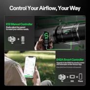 vivosun AeroZesh T8 Rohrventilator mit E12 Drehzahlregler, PWM-gesteuerter EC-Lüfter für Growzelt-Belüftung