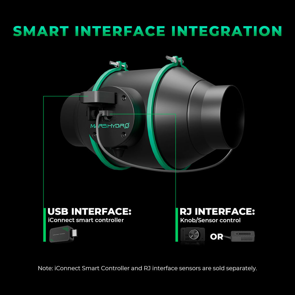 2025 Mars Hydro iFresh 4″ (100 mm) Smart Inline-Kanalventilator