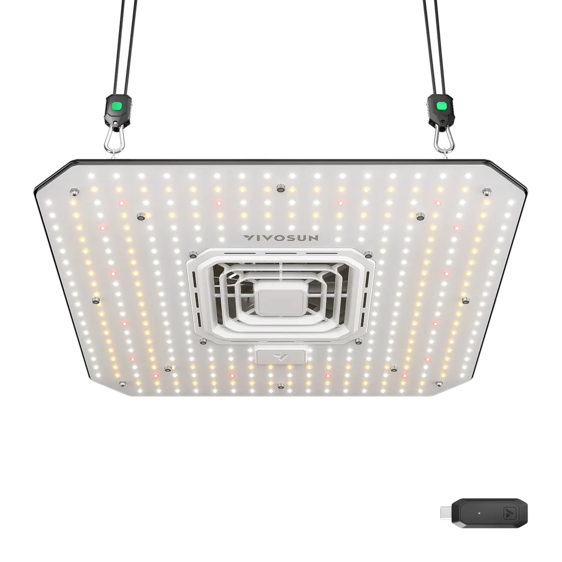 Vivosun AeroLight A100SE Vollspektrum LED Pflanzenlampe 100W, mit Integriertem Zirkulationsventilator & GrowHub E25, Kompatibel mit App, 60 x 60 cm Abdeckfläche