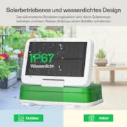 Vivosun Solar Automatisches Tropfbewässerungsset mit Timer, Bewässerungssystem für 15 Pflanzen im Garten