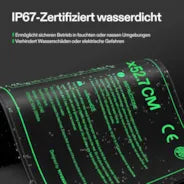 Vivosun Anzucht-Heizmatte mit digitalem Dual-Display-Thermostat, 25x53 cm schwarze Wärmematte für die Keimung von Samen