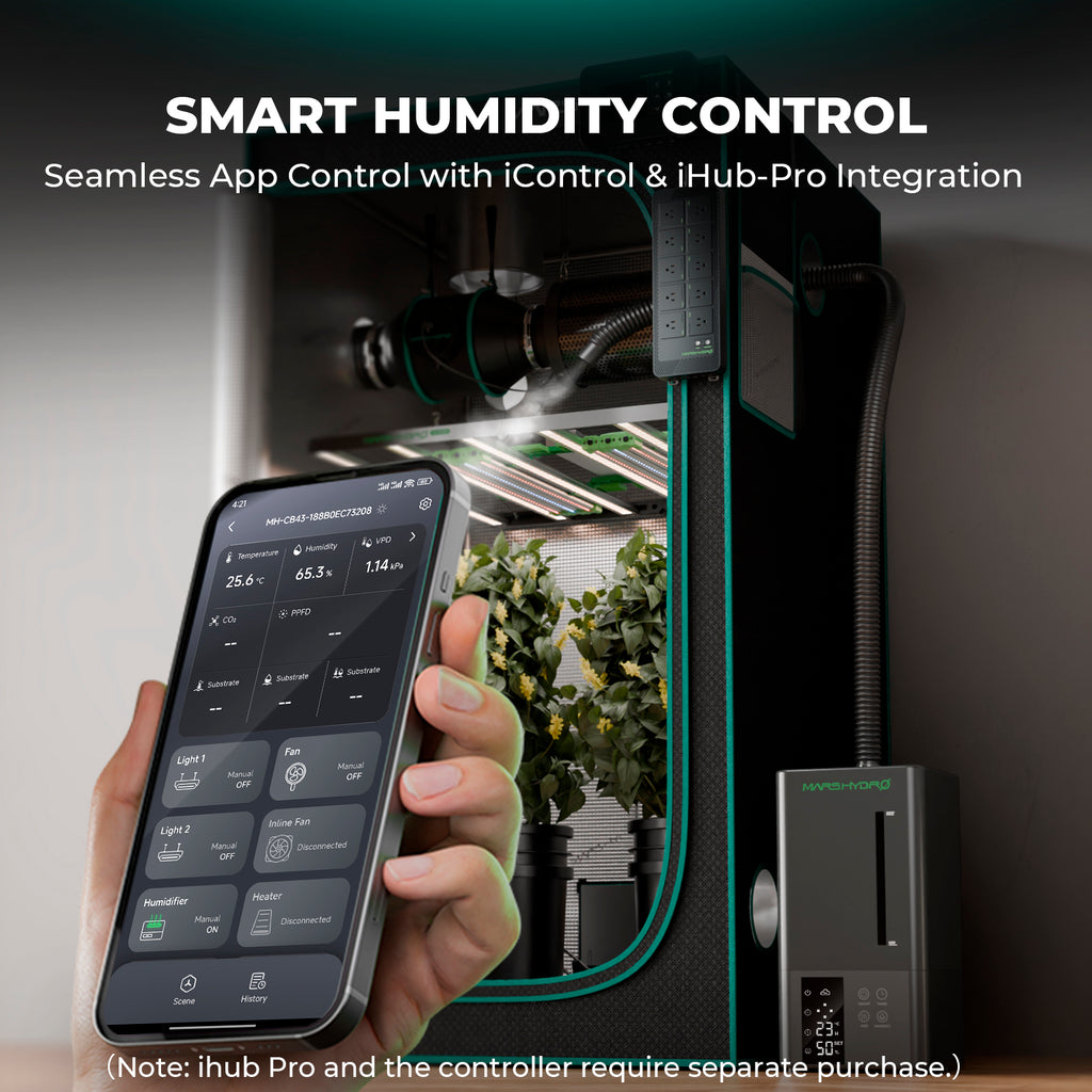 Mars Hydro 6L Indoor Cool Mist Luftbefeuchter für Pflanzen mit RJ12 für Smart Control