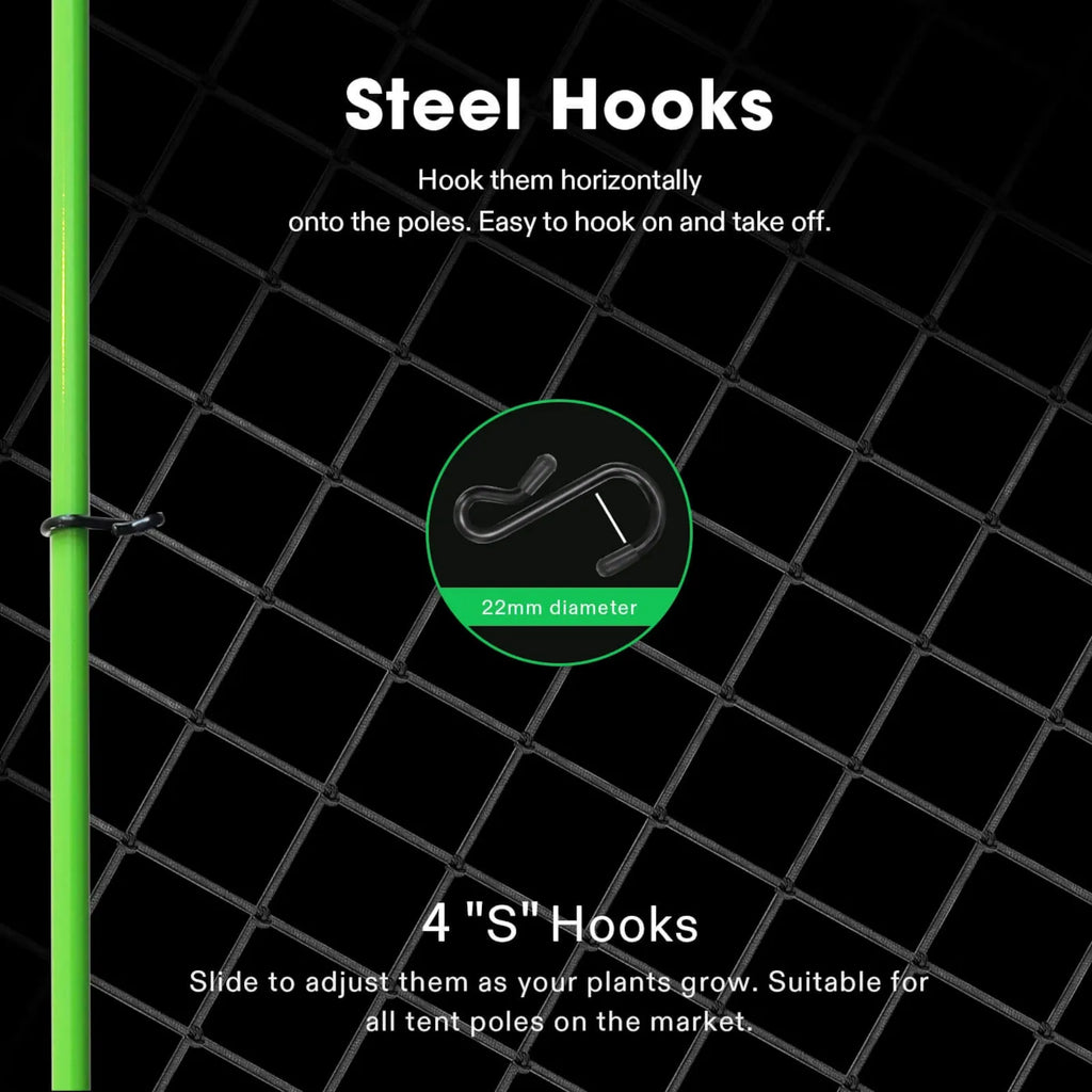 Vivosun Elastisches Trellis-Netz 90x90 cm mit 4 Haken