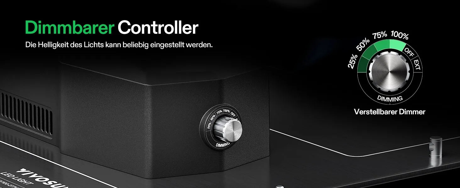 Vivosun VS4000 Vollspektrum LED Pflanzenlampe Lichtpanel 400W, hohe PPFD & geringe Wärmeentwicklung, 120 x 120 cm Abdeckfläche