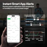 Vivosun AeroLab THB1S Bluetooth Hygrometer Thermometer, mit externer Sensorsonde inkl.
