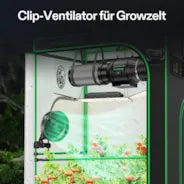 Vivosun AeroWave E6 Gen2 Clip Fan, EC-Motor, mit automatischer Oszillation, Luftzirkulator für die Growbox, Schwarz