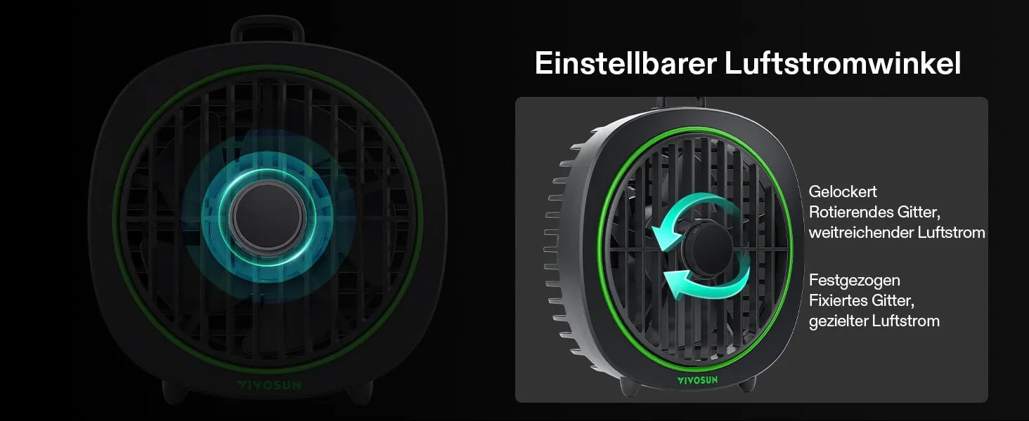 Vivosun AeroWave D4, 10cm Growbox Clip Fan mit abnehmbarem Haken, Schwarz