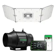 Vivosun AeroLight A200SE 200W LED-Pflanzenlampe mit AeroZesh T6 15 cm Rohrventilator und GrowHub E42A Controller
