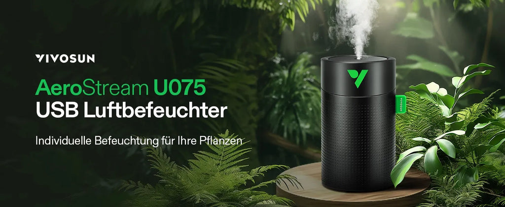 Vivosun AeroStream U075 750ml USB-Luftbefeuchter mit 2 Nebelmodi, Entwickelt für kleine die Growbox/VGrow
