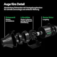 Vivosun Smartes Abluftset 15 cm, AeroZesh T6 Rohrventilator mit E12 Geschwindigkeitsregler, Kohlefilter & Rohrkombination
