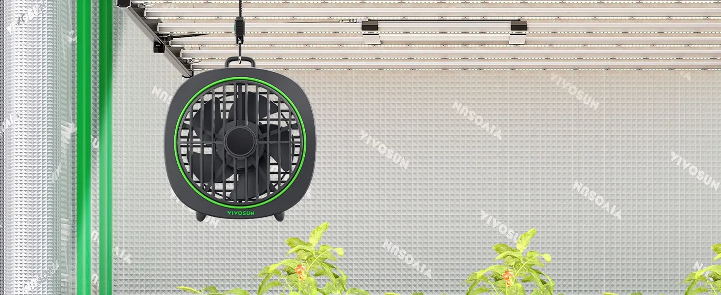 Vivosun AeroWave D4, 10cm Growbox Clip Fan mit abnehmbarem Haken, Schwarz