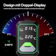 Vivosun Anzucht-Heizmatte mit digitalem Dual-Display-Thermostat, 25x53 cm schwarze Wärmematte für die Keimung von Samen