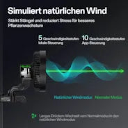 Vivosun AeroWave E6 Gen2 Clip Fan, EC-Motor, mit automatischer Oszillation, Luftzirkulator für die Growbox, Schwarz