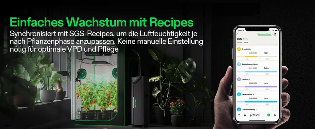 Vivosun AeroStream H19 Smarter Luftbefeuchter 19L mit Temperatur- und Feuchtigkeitssonde, für Growbox