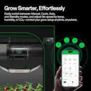 vivosun AeroZesh T8 Rohrventilator mit E12 Drehzahlregler, PWM-gesteuerter EC-Lüfter für Growzelt-Belüftung