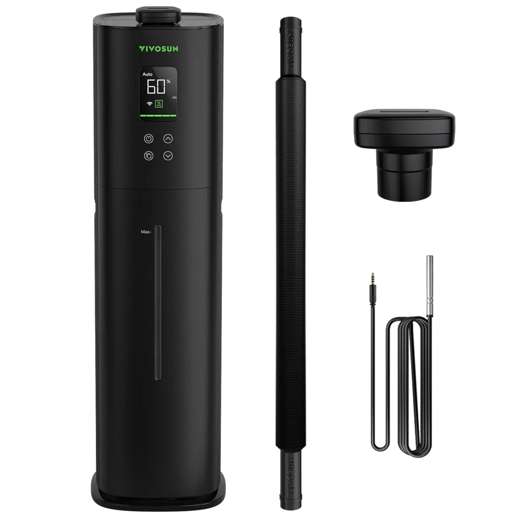 Vivosun AeroStream H09 Smarter Luftbefeuchter 9L mit Temperatur- und Luftfeuchtigkeitssonde, für Growbox