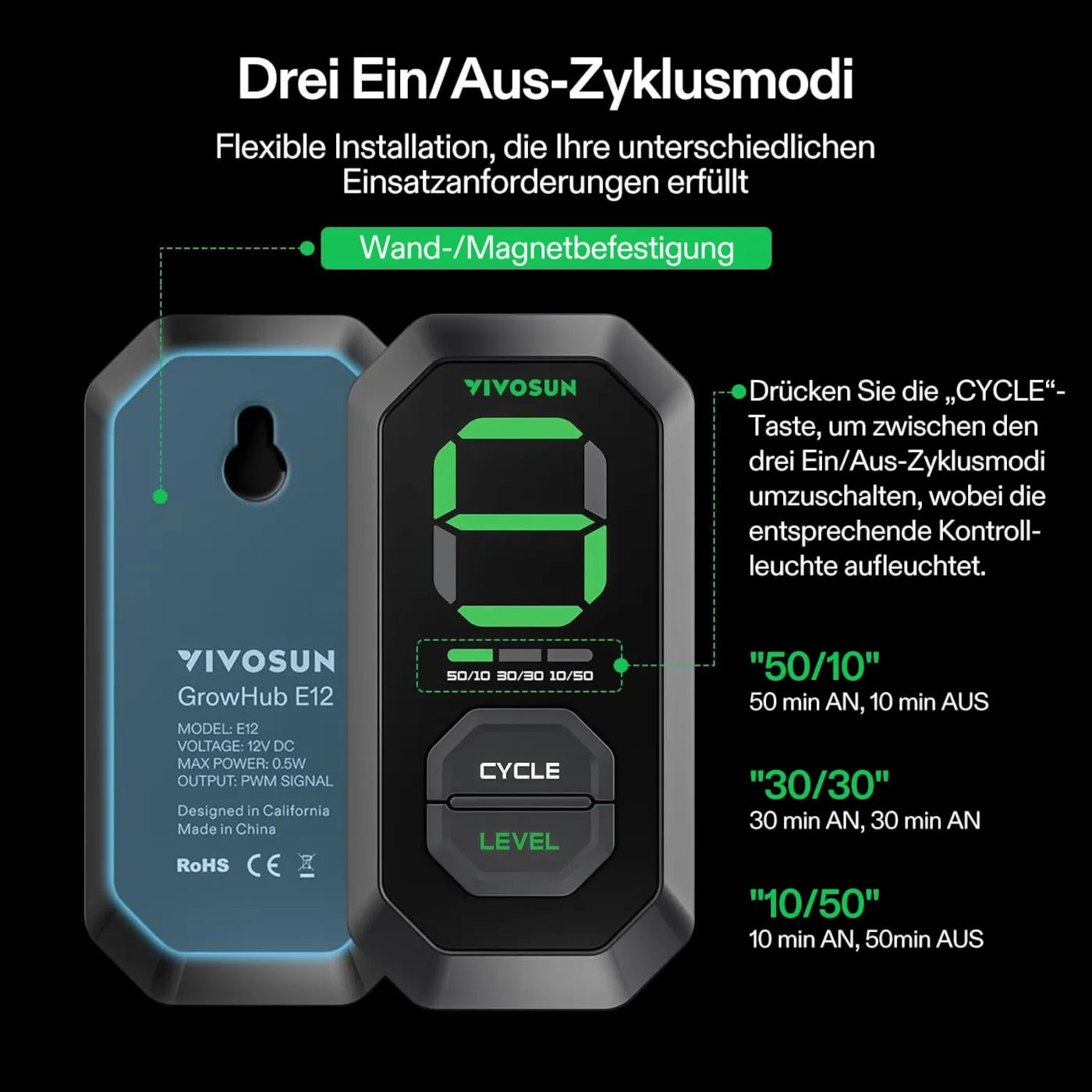 Vivosun Smartes Abluftset 10 cm, AeroZesh G4 Rohrventilator mit E12-Geschwindigkeitsregler, Kohlefilter & Rohrkombination