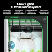 Vivosun AeroLight Wing AW200 LED Pflanzenlampe mit Einstellbarem Spektrum 200W, mit Integriertem Zirkulationsventilator, Kompatibel mit App, 90 x 90 cm Abdeckfläche