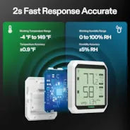 Vivosun AeroLab THB1S Bluetooth Hygrometer Thermometer, mit externer Sensorsonde inkl.