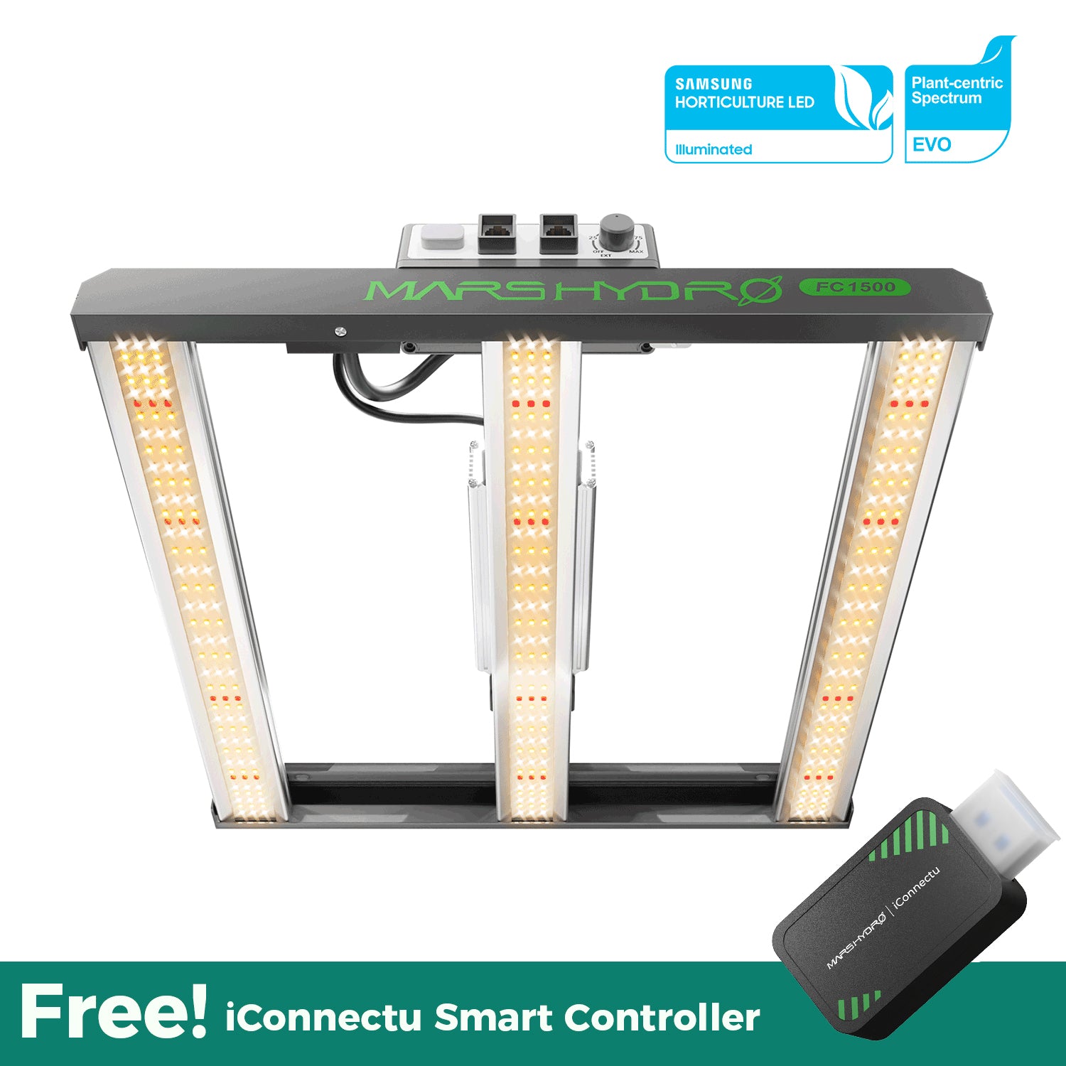 Mars Hydro FC-E1500-LED Grow Lampe-150W Vollspektrum,dimmbar