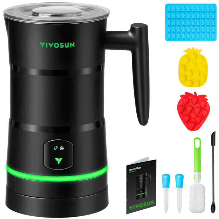 Vivosun Automatische Süßigkeitenmaschine mit Öl-Infusionsmischer & Silikonformen für Party-Treats