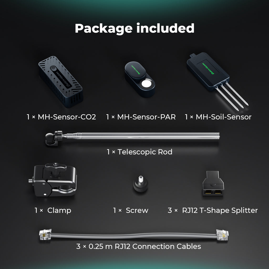 Mars Hydro Smart Sensor Kits: CO2-Sensor, PPFD-Sensor, Bodensensor (Vorbestellung, Versand um den 30. November)