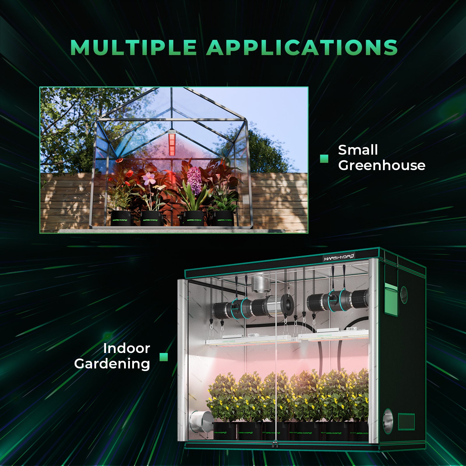 Mars Hydro NEUE SP 3000R Rotes Spektrum 650-665 nm LED-Wachstumslicht für ergänzende Beleuchtung und Top-Beleuchtung im Gewächshaus