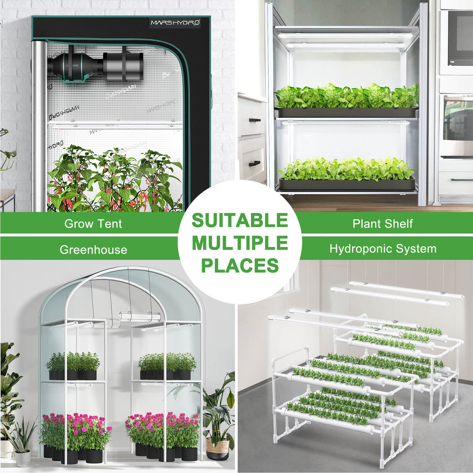 💧Wasserdicht💧 Mars Hydro VG80 80W 120cm LED T5 Pflanzenlampe für den Innenbereich für Wachstum und Keimlinge – SET MIT 5 STÜCK