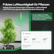 Vivosun AeroStream H09 Smarter Luftbefeuchter 9L mit Temperatur- und Luftfeuchtigkeitssonde, für Growbox