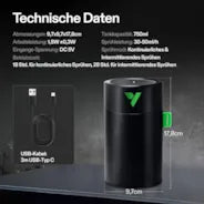 Vivosun AeroStream U075 750ml USB-Luftbefeuchter mit 2 Nebelmodi, Entwickelt für kleine die Growbox/VGrow