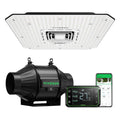 Vivosun AeroLight A100SE 100W LED-Pflanzenlampe mit AeroZesh T4 10 cm Rohrventilator und GrowHub E42A Controller