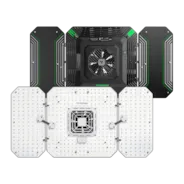 Vivosun AeroLight Wing AW200 LED Pflanzenlampe mit Einstellbarem Spektrum 200W, mit Integriertem Zirkulationsventilator, Kompatibel mit App, 90 x 90 cm Abdeckfläche