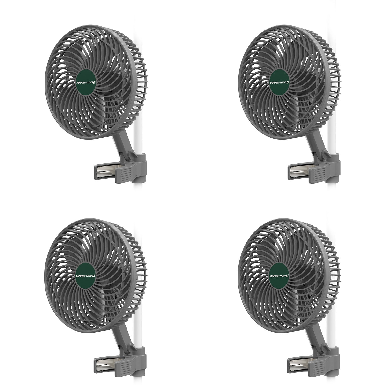 Mars Hydro M6 Grow Tent Clip Fan 6 Zoll automatisch oszillierender Ventilator – 4er-Set