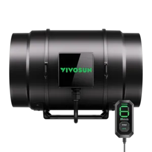 Vivosun AeroZesh G8 Rohrventilator 20 cm mit E12-Drehzahlregler, PWM-gesteuerter EC-Ventilator für Growbox-Belüftung