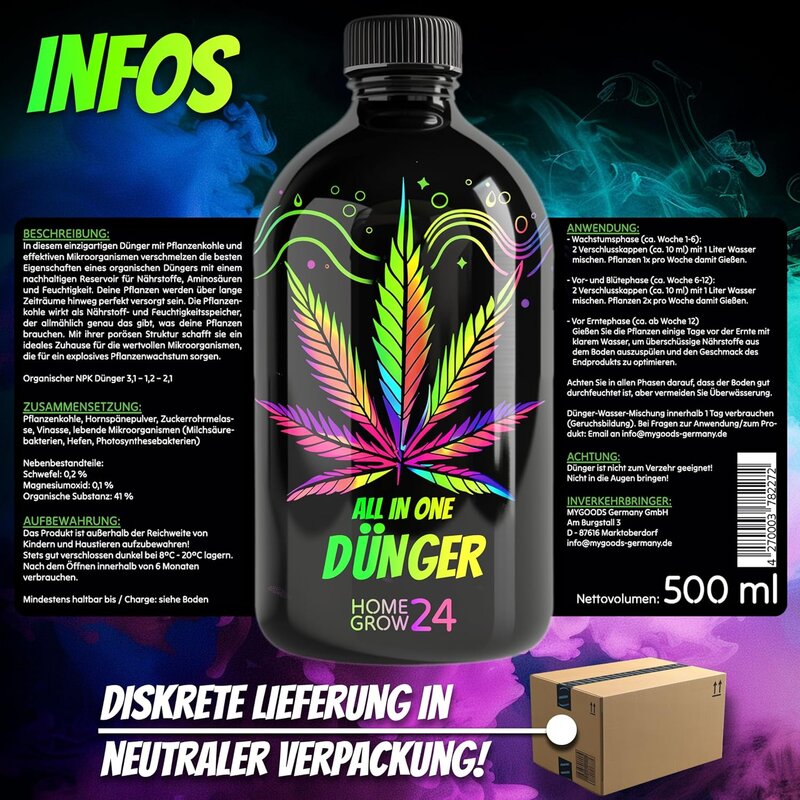 Homegrow24 All in One Dünger 500ml